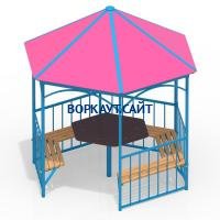 Беседка со столом и лавками МАФ 4121 в Южно-Сахалинске