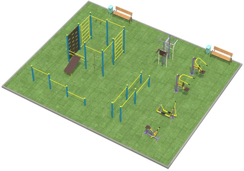 Проект спортплощадки 150 метров в Южно-Сахалинске в Южно-Сахалинске