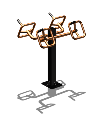 Уличный тренажер  "Штурвал двойной"  УТ201 в Южно-Сахалинске