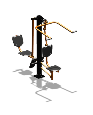 Уличный тренажер "Верхняя тяга Жим ногами" УТ322 в Южно-Сахалинске