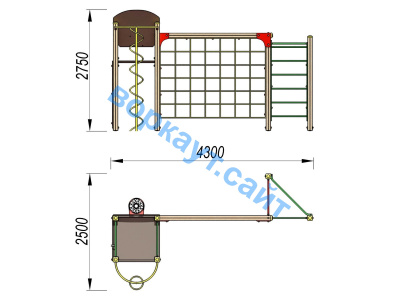 Детский спортивный комплекс Игровой ДСК 3111 в Южно-Сахалинске Детский спортивный комплекс Игровой ДСК 3111 в Южно-Сахалинске