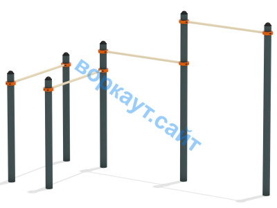 Турник двойной с брусьями ВС-17 в Южно-Сахалинске