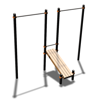 Воркаут турники со скамьей для пресса ВС-27 в Южно-Сахалинске