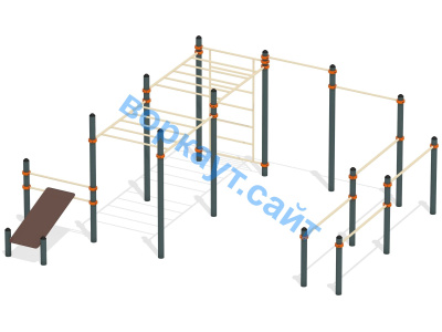Спортивный комплекс воркаут ВС-50 в Южно-Сахалинске