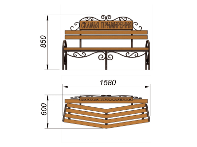 Скамья примирения МАФ 1610 в Южно-Сахалинске