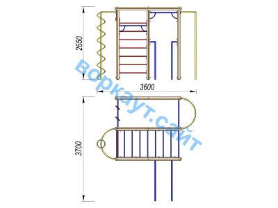 Детский спортивный комплекс Гимнастический ДСК 3107 в Южно-Сахалинске