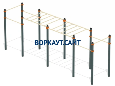 Воркаут рукоход с турниками ВС-23 в Южно-Сахалинске