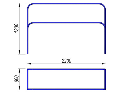 Брусья разновысокие МАФ 3531 в Южно-Сахалинске