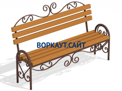 Лавочка кованная МАФ 1606 в Южно-Сахалинске