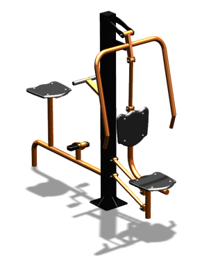 Уличный тренажер "Жим от груди Вело" УТ321 в Южно-Сахалинске