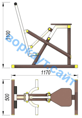 Уличный тренажер "Наездник " УТ 006 в Южно-Сахалинске