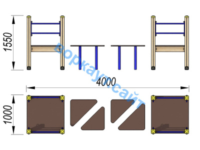 Детский спортивный комплекс Мостик ДСК 3114 в Южно-Сахалинске