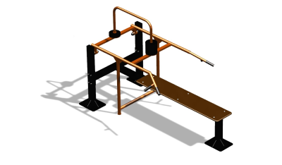Силовой уличный тренажер  "Горизонтальный жим"  УТ402 в Южно-Сахалинске