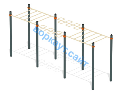 Воркаут комплекс рукоходов ВС-22 в Южно-Сахалинске