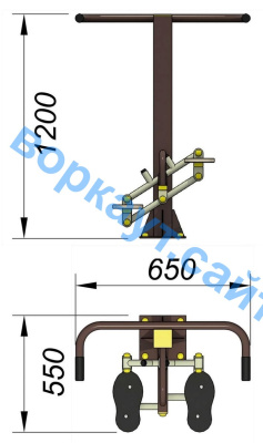 Уличный тренажер "Балансир" УТ 007 в Южно-Сахалинске
