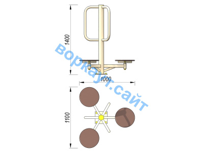 Уличный тренажер Орбита УТ 011 в Южно-Сахалинске Уличный тренажер Орбита УТ 011 в Южно-Сахалинске