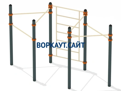 Воркаут турник разноуровневый с шведской стенкой ВС-25 в Южно-Сахалинске