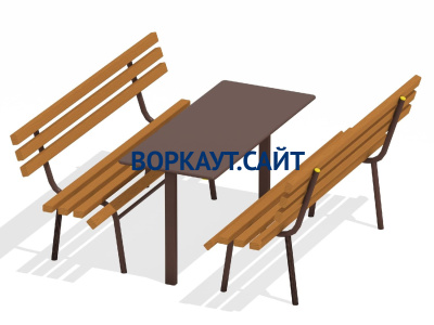 Дачный комплект из 2 лавочек и стола МАФ 1620 в Южно-Сахалинске