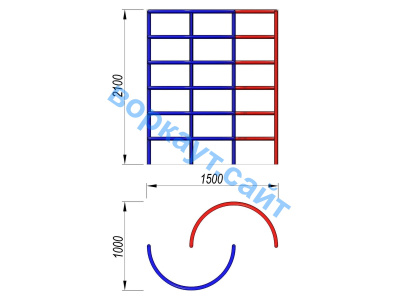 Шведская стенка полукруглая ДСК 3503 в Южно-Сахалинске