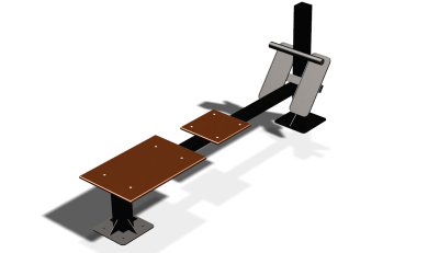 Силовой уличный тренажер  "Скамья для пресса"  УТ415 в Южно-Сахалинске